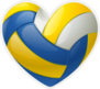Volleyball Heart Ball Sticker