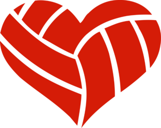Volleyball Heart Sticker