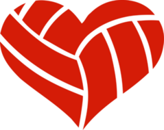 Volleyball Heart Sticker