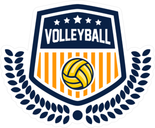 Volleyball League Sport Badge Sticker