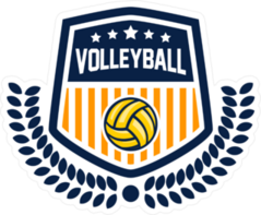 Volleyball League Sport Badge Sticker