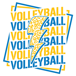 Volleyball Lightning Bolt Sticker