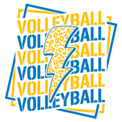 Volleyball Lightning Bolt Sticker