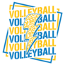 Volleyball Lightning Bolt Sticker