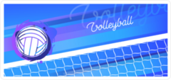 Volleyball Net And Ball Sticker