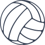 Volleyball Outline Sticker