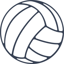 Volleyball Outline Sticker