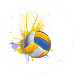 Volleyball Paint Splatter Sticker