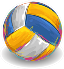 Volleyball Painting Sticker
