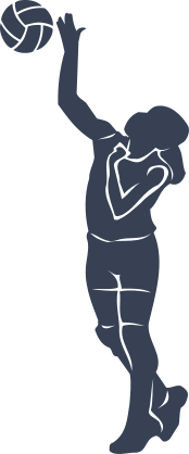 Volleyball Player Hitting Ball Sticker