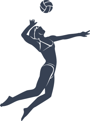 Volleyball Player Serving Ball Sticker