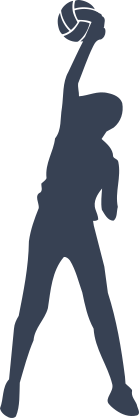 Volleyball Player With Ball Sticker