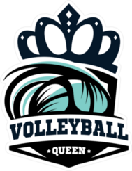 Volleyball Queen Logo Sticker