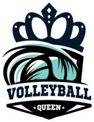 Volleyball Queen Logo Sticker