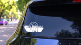 Volleyball Sticker on a Rear Car Window (New) example