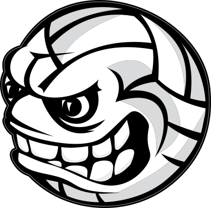 Volleyball With Angry Face Sticker