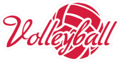 Volleyball Word With Ball Sticker