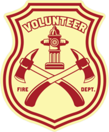 Volunteer Firefighter Logo Badge Sticker