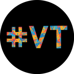 Vt Vermont Hashtag Mosaic Sticker