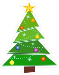 Wacky Christmas Tree Sticker