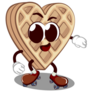 Waffle Rollerblading Sticker