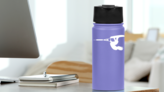 Wake Boarder Sticker on a Water Bottle (New) example