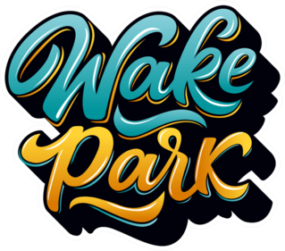 Wake Park Text Graffiti Sticker