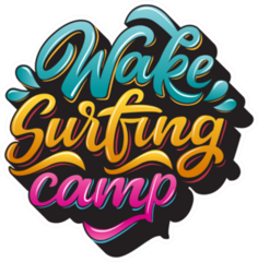 Wake Surfing Camp Lettering Sticker