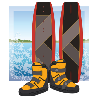 Wakeboard Boots Sticker