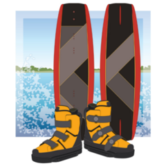 Wakeboard Boots Sticker