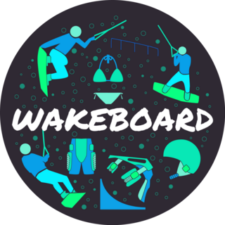 Wakeboard Icons Sticker