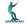 Wakeboard Illustration With Man Sticker