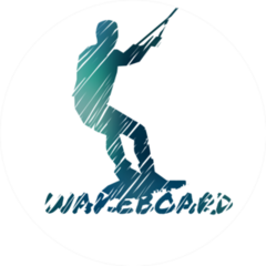 Wakeboard Illustration With Man Sticker