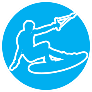 Wakeboard On Blue Sticker