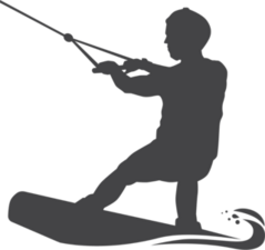 Wakeboarder On The Water Sticker