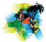 Wakeboarder With Palmtrees Sticker