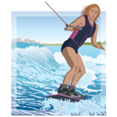 Wakeboarding Female Rider Sticker