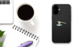 Wakeboarding Illustration Sticker on a Phone (New) example