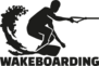 Wakeboarding Text With Boarder Sticker