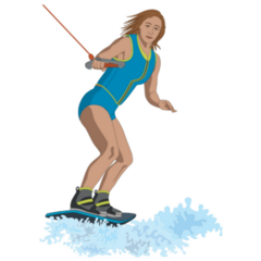 Wakeboarding Woman Sticker