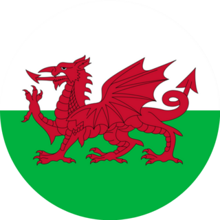 Wales UK Rounded Country Flag Icon Sticker