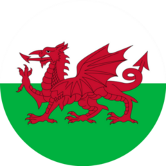 Wales UK Rounded Country Flag Icon Sticker