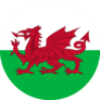 Wales UK Rounded Country Flag Icon Sticker