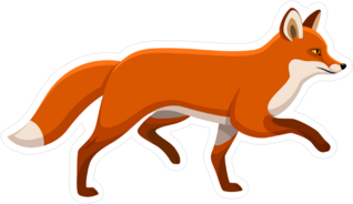 Walking Fox Sticker