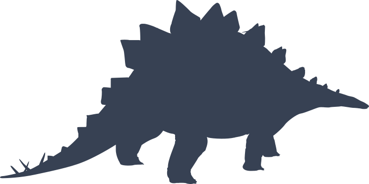 Walking Stegosaurus Dinosaur Sticker