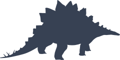Walking Stegosaurus Dinosaur Sticker