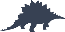 Walking Stegosaurus Dinosaur Sticker