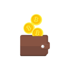 Wallet With Bitcoin Sticker
