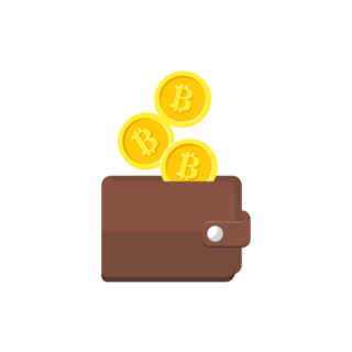 Wallet With Bitcoin Sticker