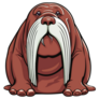 Walrus Cartoon Animal Sticker